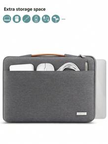 TECOOL Laptop Sleeve Case With Handle,Computer Bag For 13-16 Inch Notebook Chromebook Shockproof Waterproof Protective Laptop Case,Dark Grey