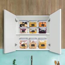 Sorbus Food Storage Containers - Pack Of 6 - Air Tight, Four-Way Snap Lids Keeps Food Fresh - Store Cereal, Pasta, Flour, Nuts, Candy - Durable Plastic Kitchen Pantry Bins