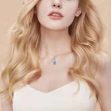 1pc Silver-Plated Transparent Blue Sea Turtle & Starfish Pendant, Cute Beaded Girl's Jewelry Accessory, Suitable For DIY Bracelet/Necklace Pendant, Elegant Jewelry Making Gift For Girls - Blue - View 4