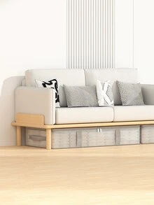 1pc White Bedroom Underbed Storage Bag, Foldable Portable Organizer Bag, Large Capacity Carpet Storage Bag, Seasonal Clothes & Quilt Storage Bag, Suitable For Living Room And Bedroom