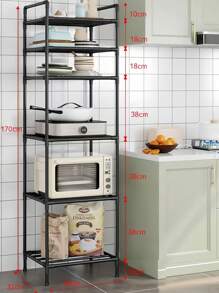 1pc Cải thiện không gian, Kệ lưu trữ kim loại cao, Kệ phòng tắm, Giá để chậu rửa, Giá lưu trữ nhiều lớp độc lập cho phòng tắm, nhà bếp, văn phòng, phòng học, phòng khách, quà tặng ngày lễ, Lắp ráp dễ dàng, Có thể di chuyển - Nhiều màu - Xem 13