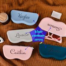 Personalized Silicone Glasses Case, Fashionable Contrast Color Silicone Glasses Frame Storage Pouch, Cute Makeup Brush Bag, Macaron Color Coin & Earphone Pouch, Portable & Adorable, Gift For Wife, Girlfriend, Best Friend, Classmate, Teacher, Business Gift, Customized Gift, Thanksgiving Gift, Valentine's Day Gift, Mother's Day Gift, Birthday Gift