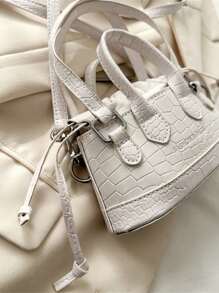 1pc Girls New Mini Fashion Simple Crocodile Pattern Pu Material Crossbody Bag With Adjustable Shoulder Strap, Fashionable And Versatile, Casual Commuting, Shopping, Party And Holiday Gifts