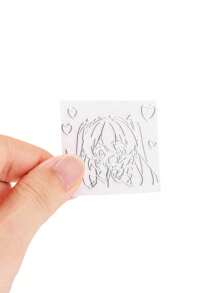 3 件/6 件可爱卡通金属贴纸：虚拟偶像歌手，防水 DIY 贴纸可用于剪贴簿、耳机、笔记本电脑、装饰品（部分随机） - 查看 10