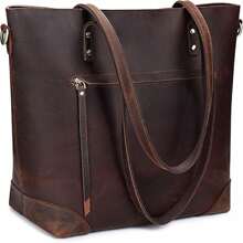 Vintage Casual Waxed Leather Large Capacity Tote Bag Ladies Handbag Crossbody Shoulder Bag Luggage Bag