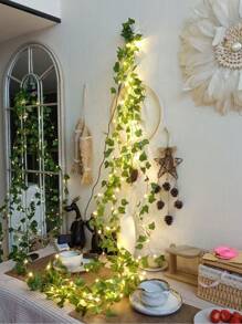 LED Simulated Climbing Plant Green Vine String Lights, Outdoor Courtyard Decoration Magic Device, Suitable For Wedding Decoration, Bedroom Decoration, Various Holiday Party Decoration, Confession, Dinner Gifts Birthday Graduation
