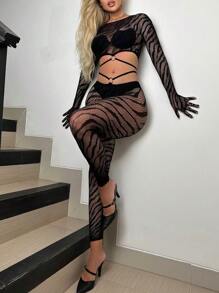 女士性感内衣套装，低腰裤和超短上衣，适合酒吧派对和舞会，展现完美身材，狂野的图案，性感的诱惑，微妙而性感