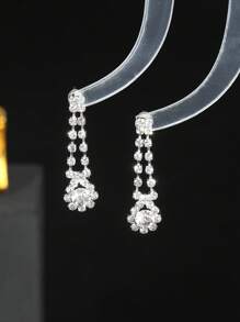 1 par de pendientes de studs con cristales de circonita cúbica elegantes y lindos para fiestas, graduación y clubes