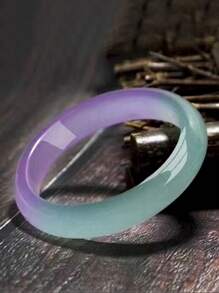 Farbverlauf-Armreif aus natürlichem Amethyst, rosafarbener Jade-Armreif, Pfirsichquarz-Armreif, minimalistische Mode-Schmuckkollektion für Frühling/Sommer, Schmuckgeschenk zum Valentinstag, für die beste Freundin, Freundin zum Geburtstag (mit Verpackung)