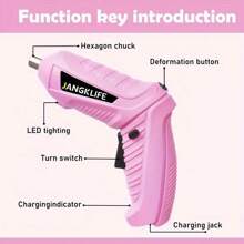 JANGKLIFE 电动螺丝刀 电池充电式无绳螺丝刀 冲击式无绳螺丝刀 电钻电动螺丝刀