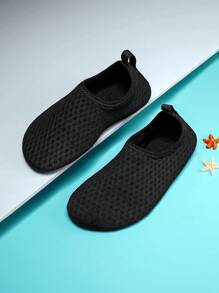 Kinder/Mädchen Frühling & Sommer schnelltrocknende Wasserschuhe, atmungsaktiv weicher Slip-On Innen- und Außenschuhe, geeignet für Gym, Strand, Yoga, Kleinkind rutschfeste Sohle - Schwarz - Übersicht 4