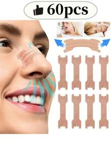 Anti Snoring Nose Patches, Sleep Aid Without Fragrance Or Battery, Home Sleep Aid And Nose Massager 5-100PCS - Khaki - View 12