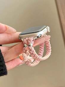 1pc Cute Cartoon Knitted Elastic Strap Band, Compatible With Apple Watch Series 10/9/8/7/6/SE, Slim Style (Watch Not Included)
