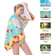 1pc Beach Towel Microfiber Beach Music Festival Gift Beach Towels Sand Free Quick Dry Lightweight Travel Towels Summer Beach Towels 31''X71''or 29''X58'' For Adults Women Men  Family Beach Essentials Accessories Perfect Gift For Mom, Ideal For Swimming, Beach, And Summer Vacations Summer,Holiday Bathroom Decor - Strawberry - View 3