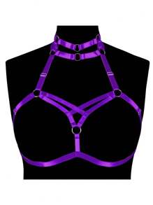 Plus Size Sexy Lingerie Cage Bra Harness Cupless Strappy Bralette Elastic Bra Body Chain Jewelry For Women And Girls - Multicolor - View 11