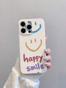 1 funda de TPU líquido negro con diseño de sonrisa, resistente a caídas, para 15 Pro Max, 14 Pro Max, Galaxy A05, Galaxy A54 5G, Galaxy A52, A52s 5G, Galaxy S21 FE 5G, Galaxy S23 Ultra, Galaxy S24 Ultra 5G y Poco X5 Pro. - Blanco - Ver 3