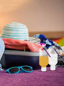 1~5 件 50 毫升（1.7 盎司）透明钥匙扣瓶带翻盖，小型旅行装洗手液瓶可再填充旅行容器，适用于洗发水、沐浴露、乳液、淋浴、家居浴室装饰秋季装饰返校 - 彩色 - 查看 2