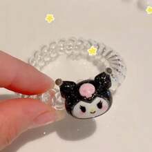 Sanrio 1pc Summer New Cartoon Phone Coil, Rubber Band Tied Bun, Ponytail Hair Tie, Cute And Versatile Hair Accessory