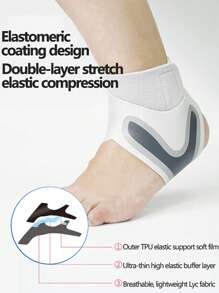 1pc Sports Ankle Brace, Breathable Straps Compression Ankle Support For Jumping Rope, Basketball, Running - Multicolor - View 8