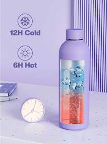 17 oz Insulated Water Bottle with Unique Small Mouth, 12-Hour Cold Retention, Leak-Proof Double-Wall Stainless Steel, Perfect for Sports, Gym, Travel, and School - 紫色 - 查看 3