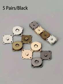 5 perechi de nasturi magnetici invizibili, cataramă de blocare, culoare prună, închidere magnetică, cataramă de fixare pentru poșetă, pentru DIY, confecționare, cataramă de poșetă, accesorii de schimb pentru plajă, margarete