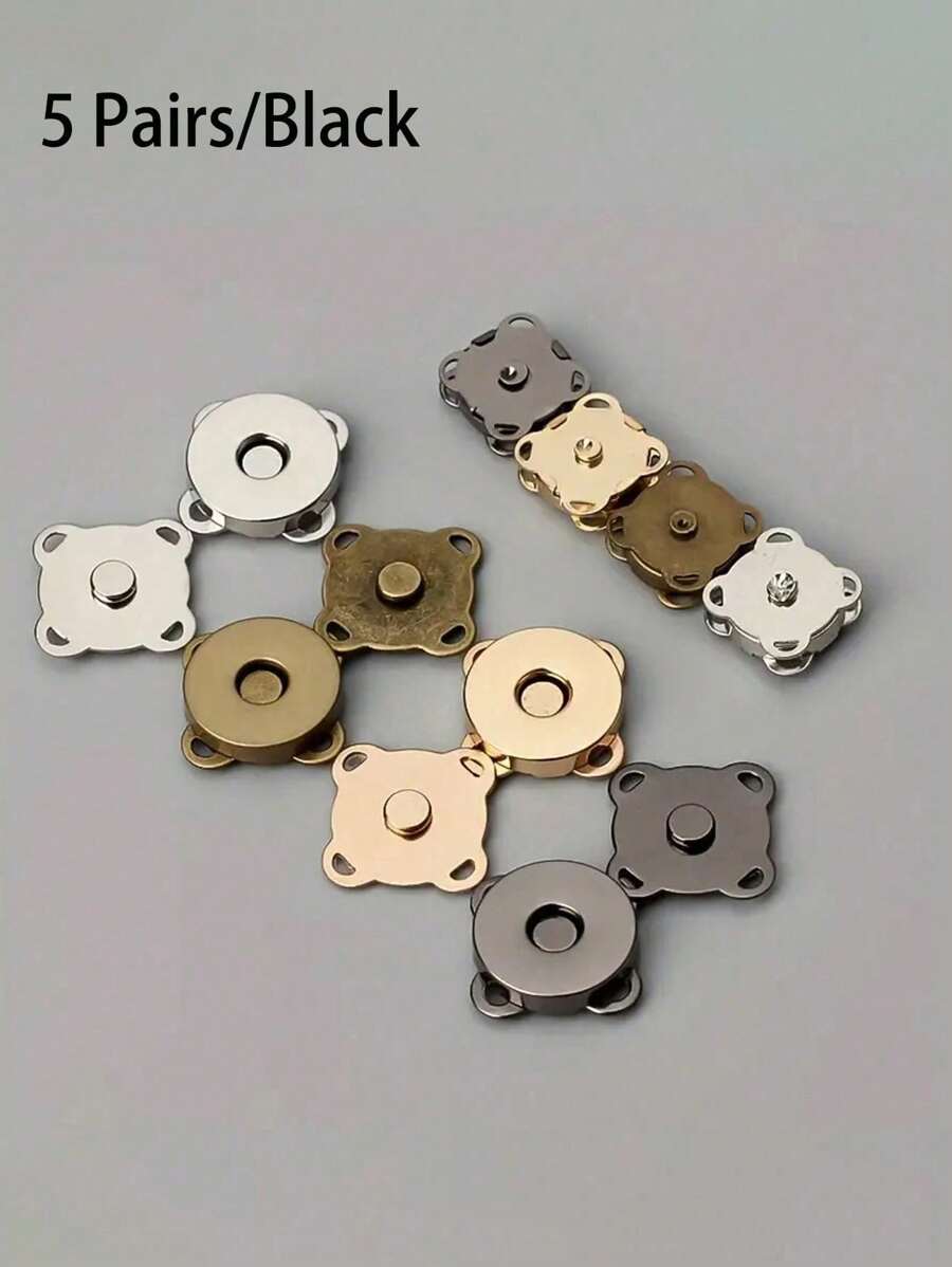 5 perechi de nasturi magnetici invizibili, cataramă de blocare, culoare prună, închidere magnetică, cataramă de fixare pentru poșetă, pentru DIY, confecționare, cataramă de poșetă, accesorii de schimb pentru plajă, margarete