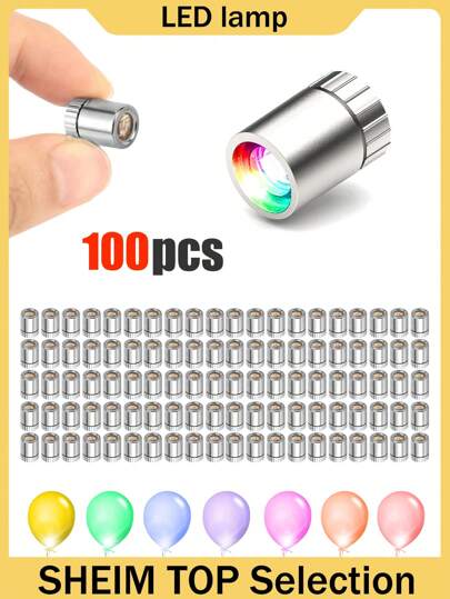 100 piezas Luces electrónicas LED, piezas creativas hechas a mano, luces de colores pequeñas de plástico, bombillas LED parpadeantes DIY, decoración luminosa, luces de fiesta LED alimentadas por batería mini, usadas para linternas de papel, decoración floral, terrazas interiores y exteriores, coronas, jardines, bodas, fiestas, multicolor 50 piezas 24 piezas/12 piezas/6 piezas/1 pieza (siete colores con parpadeo lento)