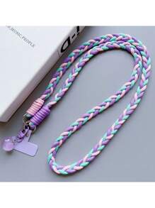 1 件通用手机挂绳，带卡夹和心形吊坠，聚酰胺编织斜挎带，防丢失手机壳挂链，适合送给母亲、家人、朋友、生日、节日的礼物，手机挂饰，手机链 - 彩色 - 查看 15