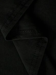 Women's Casual Short-Sleeved Round Neck Plus Size T-Shirt - Black - View 4