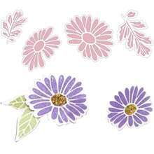 [Spring/Summer] 4pcs Daisy Embossing Metal Cutting Dies For Die Cutting Machines, Leaf Cutting Dies 3D Stamping Stencil For Decorative Embossing, Greeting Cards, Scrapbooking