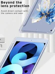 Blue Marble Leopard Print Case Compatible With IPad 7/8/9 10.2 Inch, With Built-In Pencil Slot,Compatible With Samsung Galaxy Tab A8 10.5 Inch 2022, S6 Lite 10.4 Inch,Shell Slim & Light Weight Soft TPU Anti-Scratch Back, Shockproof Impact Resistant Raised Edge