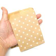 25 个小牛皮纸袋、回礼袋、零食袋、礼品包装袋婚礼派对用品、返校情人节 - 彩色 - 查看 6