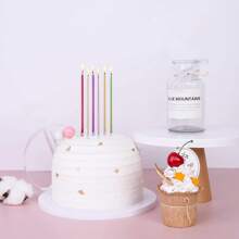 6/8pcs Numeric Birthday Candles, Baking Birthday Number Candles For Cake, Party, Romantic Atmosphere Gifts Graduation - Multicolor - View 9