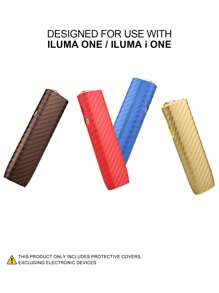 1 Peça Adequada Para Iqo Iluma One/I One, Capa Protetora Contra Quedas Para Decoração, Acessórios De Moda, Impressão De Superfície, Textura De Fibra De Carbono, Pu, Presente, Totalmente Protegida, Absorção De Choque, Antiderrapante, Acessórios De Capa Removível, Presente Ideal Para Fumantes, Colorida, Portátil