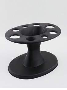 1 Pc Black Roller Hairbrush Holder Display Rack, Salon Desktop Hair Styling Tools Organizer, Home Use Hair Curling Iron Brush Storage Shelf (Roller Brush Not Included),Hair Tools,Hair Products And Accessories For Barber Salon Beauty Travel Essentials