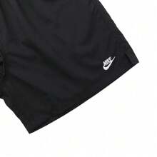 Nike Men's Woven Front-Tie Printed Shorts, Casual Daily Wear - Black - View 4