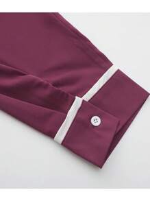 Men's Loose Robe, Arab Youth Purple Casual Long Robe, Cooling - Violet Purple - View 5