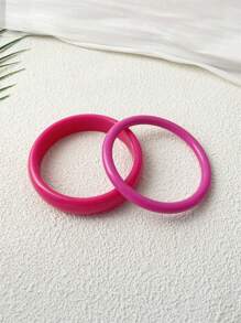 2pcs New Acrylic Resin Bracelet, Luxury Chic Versatile Accessories, Suitable For Women Party And Daily Wear