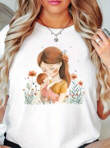 Happy Mother's Day Tee, Best Mom Ever Shirt, Mother's Day Gift Bad Moms Club Short Sleeve T-Shirt, Vintage Floral Flowers Mom Top, Mama Mommy Mom Bruh Shirt, Wife Mom Boss Shirt, Cool Mom Skeleton Mom Shirt, Gift For Mom