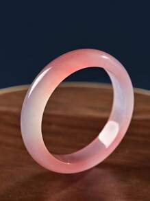 Farbverlauf-Armreif aus natürlichem Amethyst, rosafarbener Jade-Armreif, Pfirsichquarz-Armreif, minimalistische Mode-Schmuckkollektion für Frühling/Sommer, Schmuckgeschenk zum Valentinstag, für die beste Freundin, Freundin zum Geburtstag (mit Verpackung)