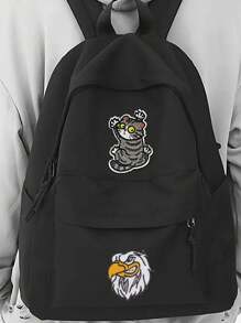 1pc Cartoon Embroidery Fabric Sticker, Eagle Micro Seal Sticker, Clothing Accessories DIY Patch Sticker, Can Be Sewn And Ironed