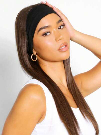 1 pezzo Fascia sportiva per yoga di colore unito, fascia elastica assorbente per capelli per corsa e fitness, unisex, accessorio per capelli autunno/inverno per donna, elegante sciarpa per outfit da vacanza