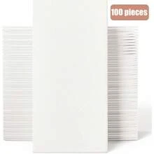 25/50/75/100 chiếc Khăn ăn dùng một lần Linen Feel trong phòng tắm, Khăn lau dùng một lần cho khách trong phòng tắm mềm mại, Giấy khăn ăn thấm hút, Khăn tay dùng một lần cho phòng tắm, Tiệc tùng, Đám cưới, Bữa tối, Vàng, 12" X 17" - trắng - Xem 12