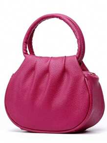 1 件新款女士手提包，小号圆形休闲手提包，迷你钱包，可装硬币和手机，适合日常使用