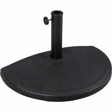 Half Round Patio Umbrella Base, Heavy-Duty Free Standing Resin Umbrella Stand, 33lb