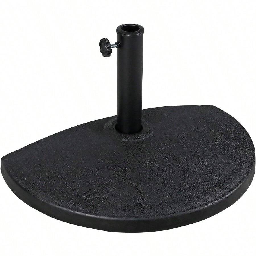 Half Round Patio Umbrella Base, Heavy-Duty Free Standing Resin Umbrella Stand, 33lb