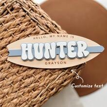 1 件定制波西米亚风木质和亚克力个性化名字标牌，3D 分层手工藤条墙面装饰，适用于托儿所或儿童卧室 - 婴儿洗礼、新生儿、女孩或男孩生日礼物 - 多色 - 查看 1