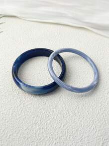 2pcs New Acrylic Resin Bracelet, Luxury Chic Versatile Accessories, Suitable For Women Party And Daily Wear