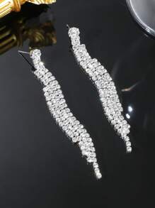 Glamoureuze schattige CZ-kristallen oorbellen Stud Dance Club Party Afstudeersieraden 1 paar