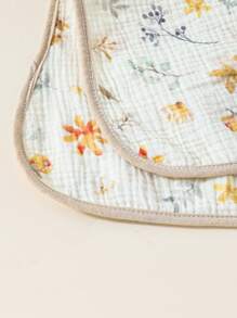 5pcs/Set Striped Soft Cotton Muslin Flower Pattern Baby Bibs/Burp Cloths For Girls - Multicolor - View 10